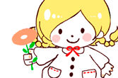 イラスト「絵本　花　女の子」はな
