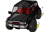 イラスト「自動車　４WD」ＨＡＹＡＭＡ