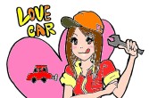 イラスト「自動車　女の子　女性　整備士　整備」なかあゆ