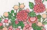 イラスト「花　かわいい　薔薇　ハート　ピンク」南乃ゆり