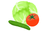 イラスト「野菜　トマト　キャベツ　きゅうり」imoco